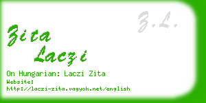 zita laczi business card